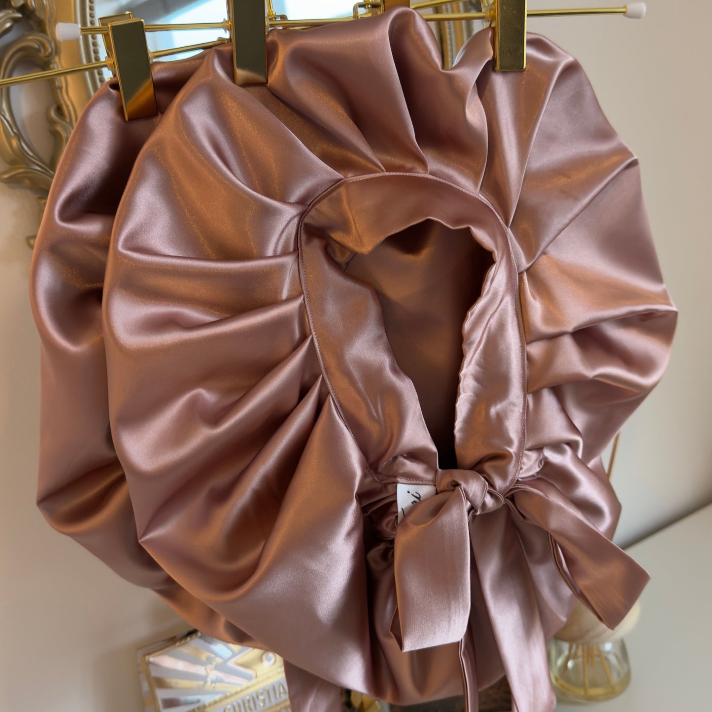 Dusty Pink Silky Bonnet