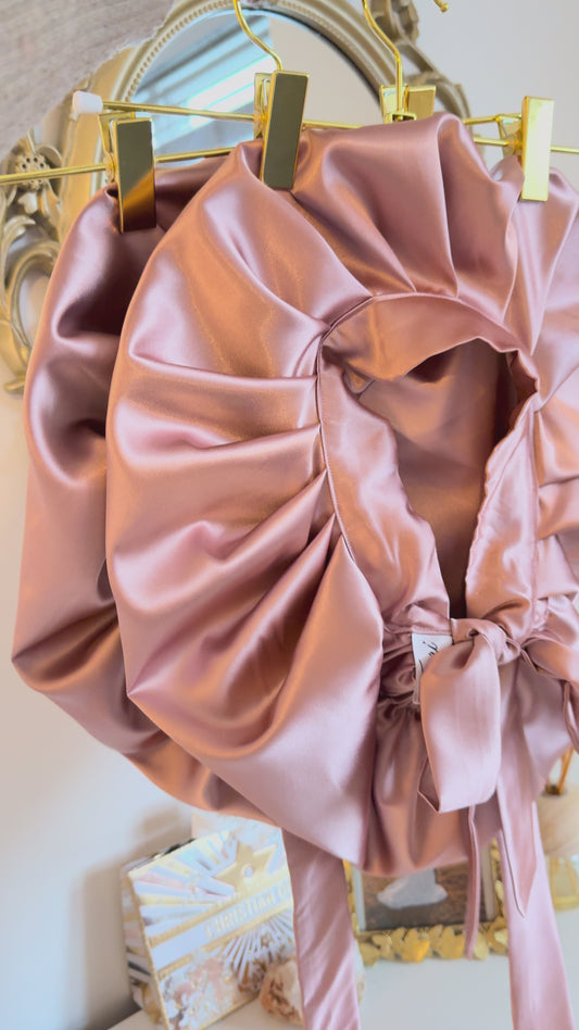 Dusty Pink Silky Bonnet